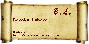 Boroka Laborc névjegykártya